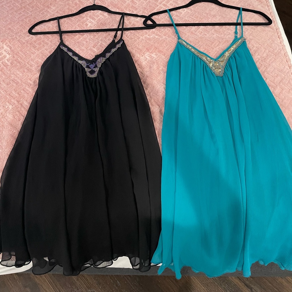 Black & Aqua dresses 👗
